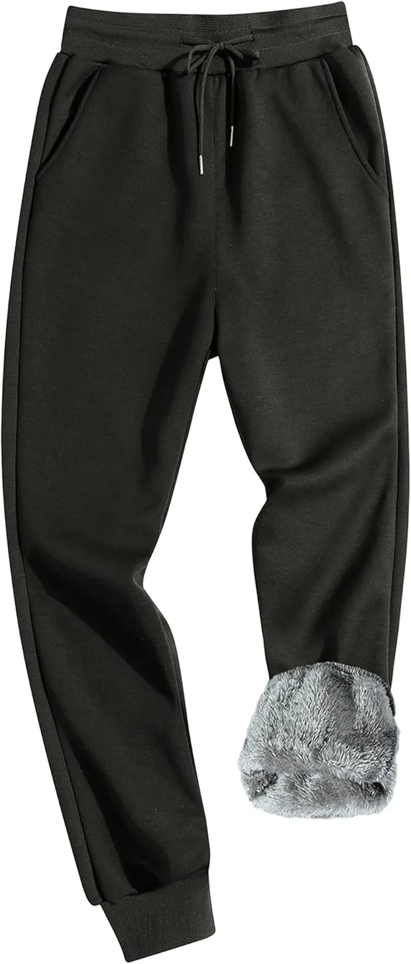 Men's Winter Fleece Joggers Sherpa Lined