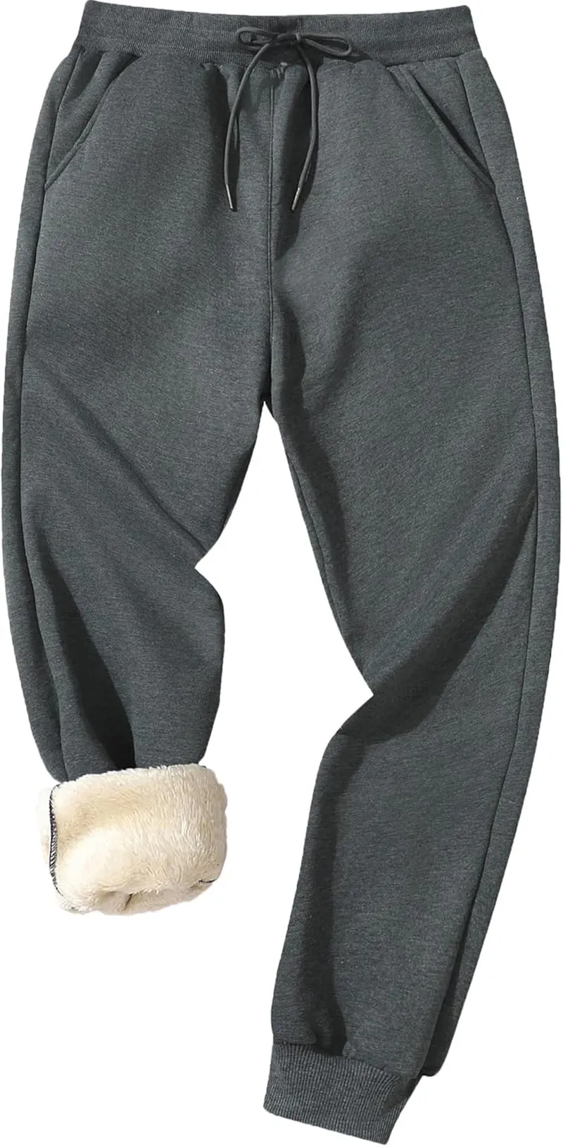 Men's Winter Fleece Joggers Sherpa Lined