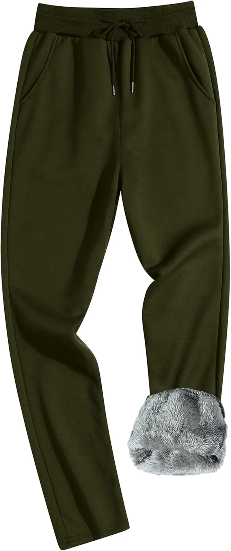 Men's Winter Fleece Joggers Sherpa Lined