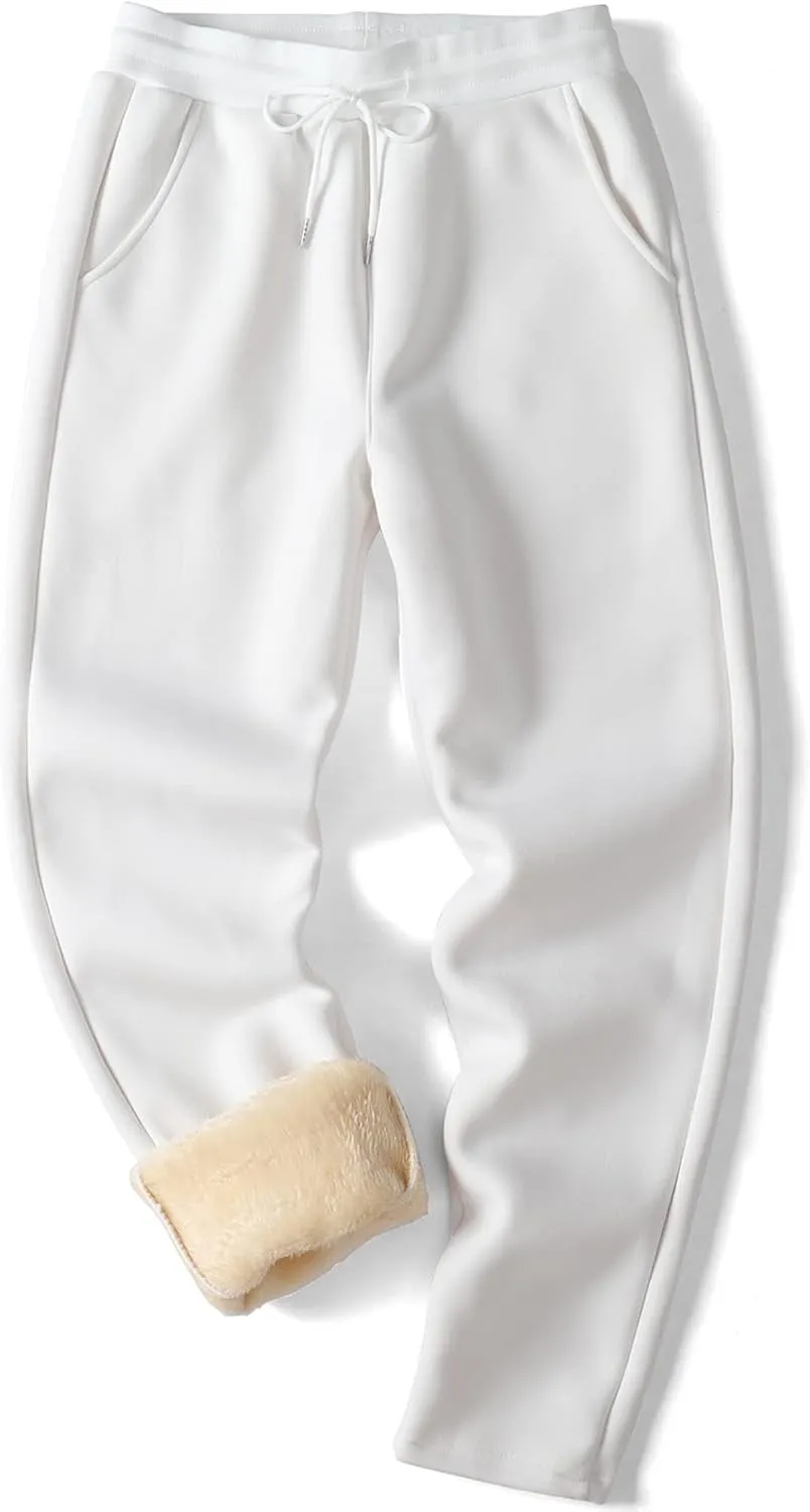 Men's Winter Fleece Joggers Sherpa Lined