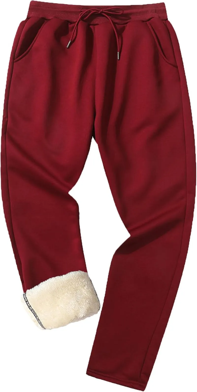 Men's Winter Fleece Joggers Sherpa Lined