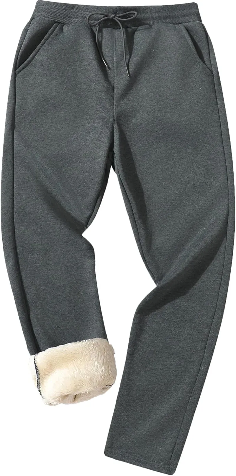 Men's Winter Fleece Joggers Sherpa Lined
