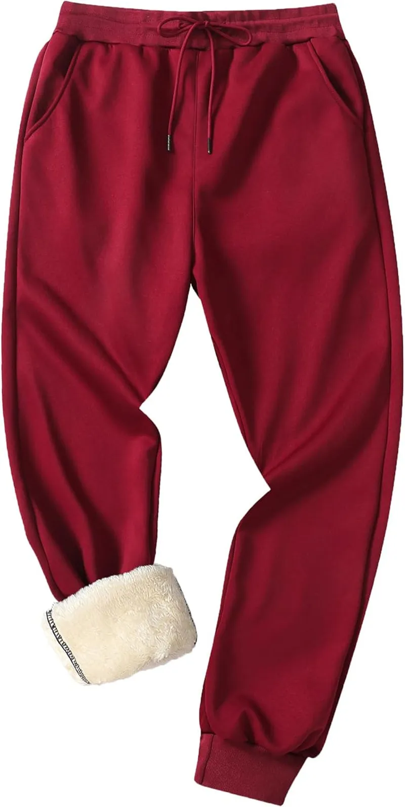 Men's Winter Fleece Joggers Sherpa Lined