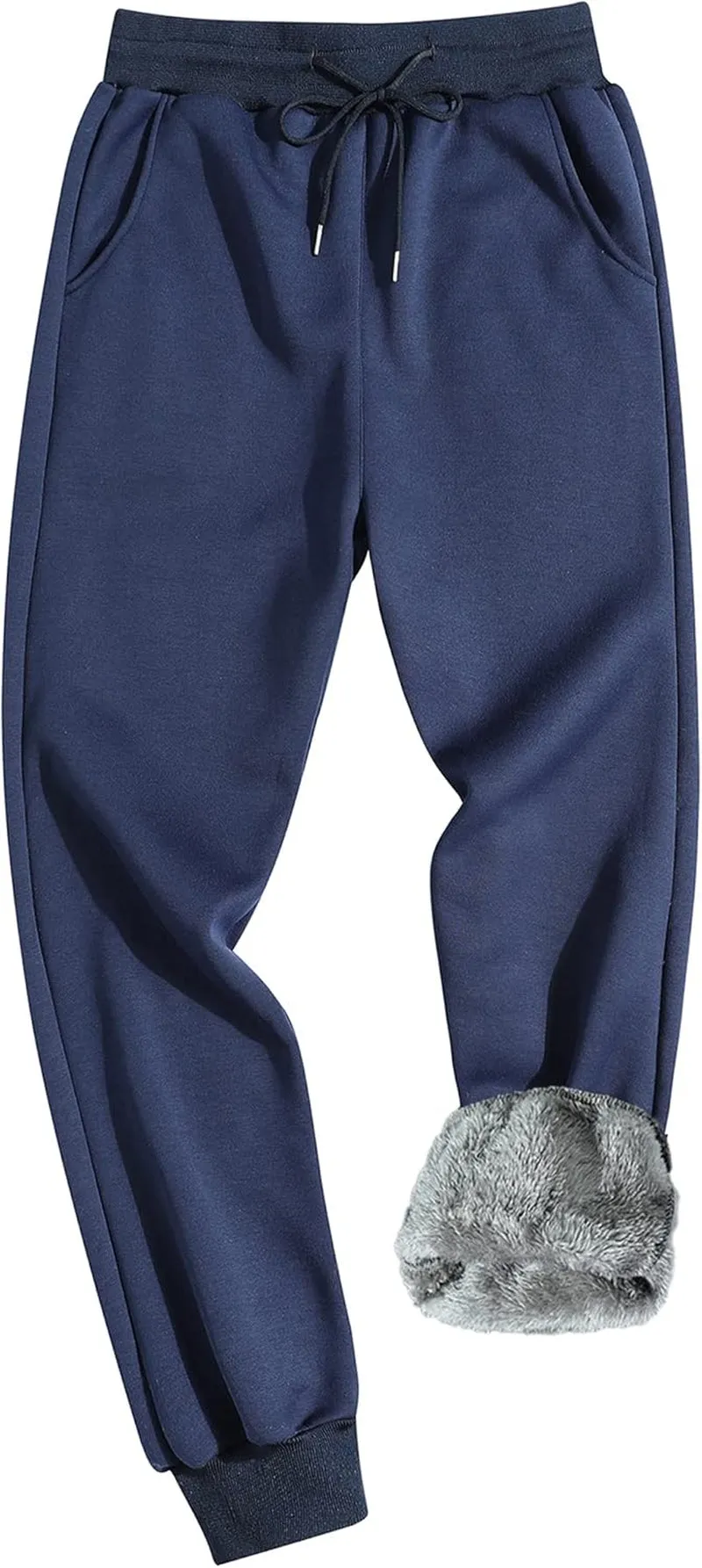 Men's Winter Fleece Joggers Sherpa Lined