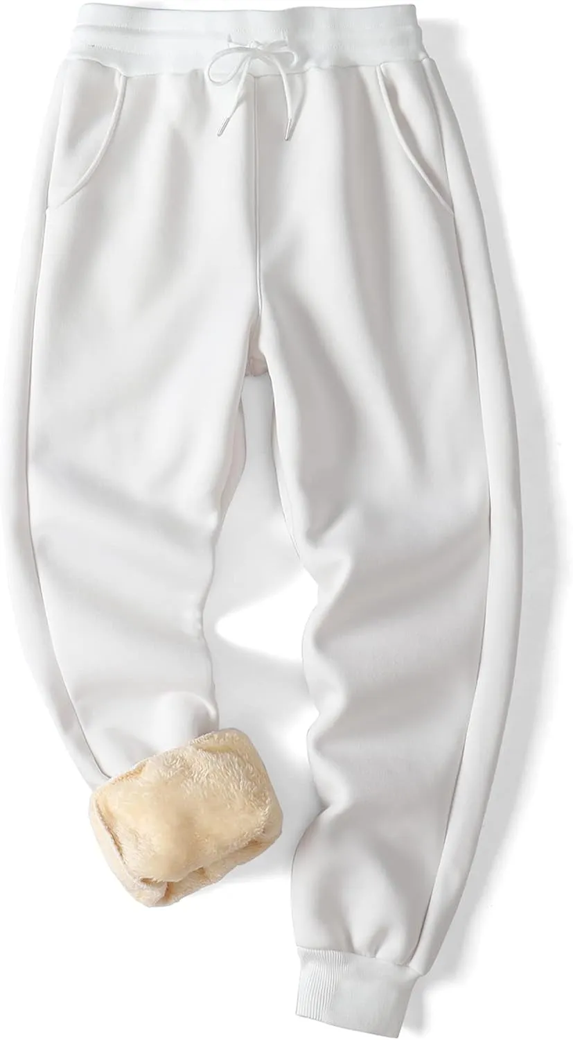 Men's Winter Fleece Joggers Sherpa Lined