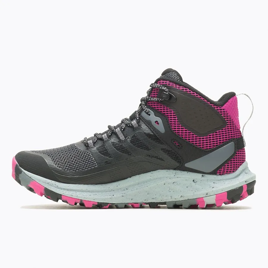 Merrell Women's Antora 3 Mid Waterproof Shoes Black Fuchsai