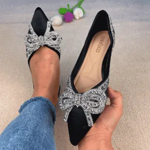 Nanccy Rhinestone  Casual Comfort Dressy Flats For Wedding Bling Diamonds Bridal Shoes