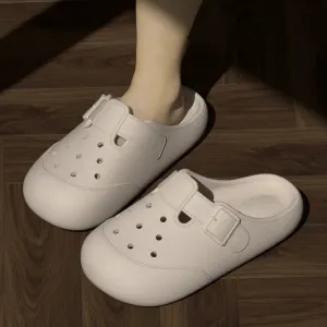 New Hole Shoes Summer Shoes Buckle Baotou Slippers