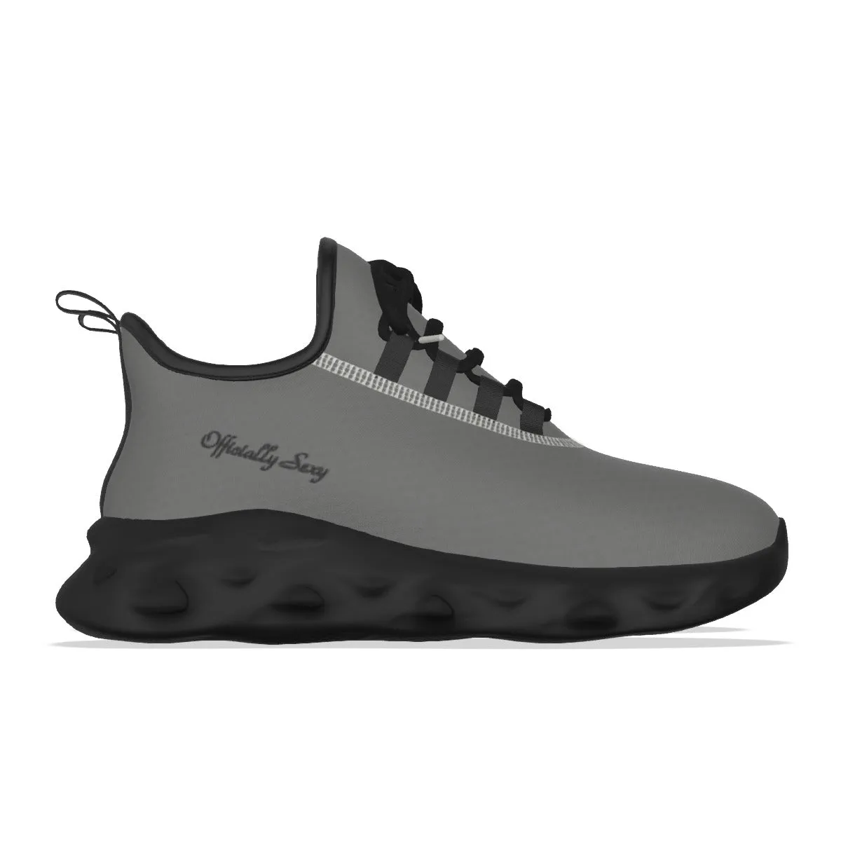 Officially Sexy Dark Grey & Black Skyline Women's Light Athletic Sports Sneaker