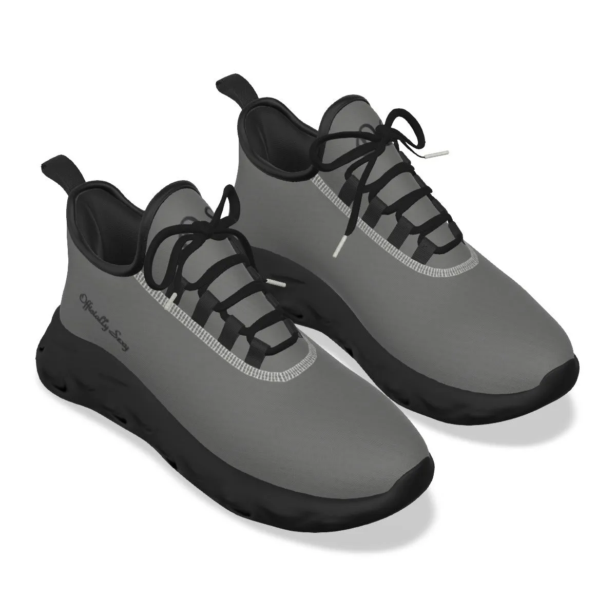 Officially Sexy Dark Grey & Black Skyline Women's Light Athletic Sports Sneaker