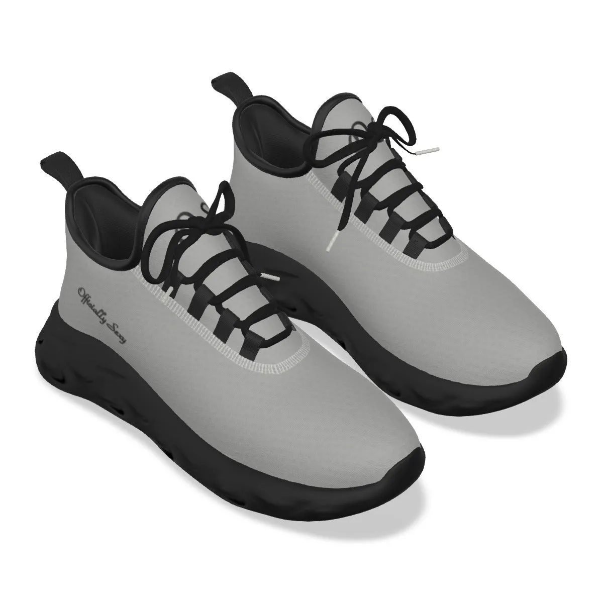 Officially Sexy Light Grey & Black Skyline Women's Light Sports Sneaker