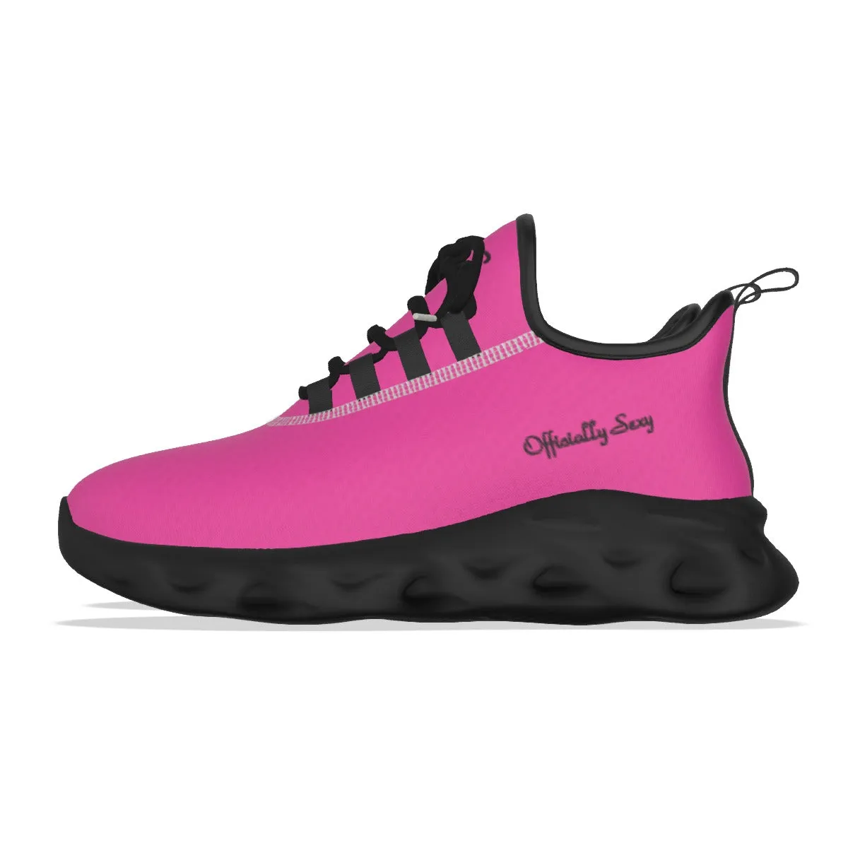 Officially Sexy Neon Pink & Black Skyline Women's Light Sports Sneaker