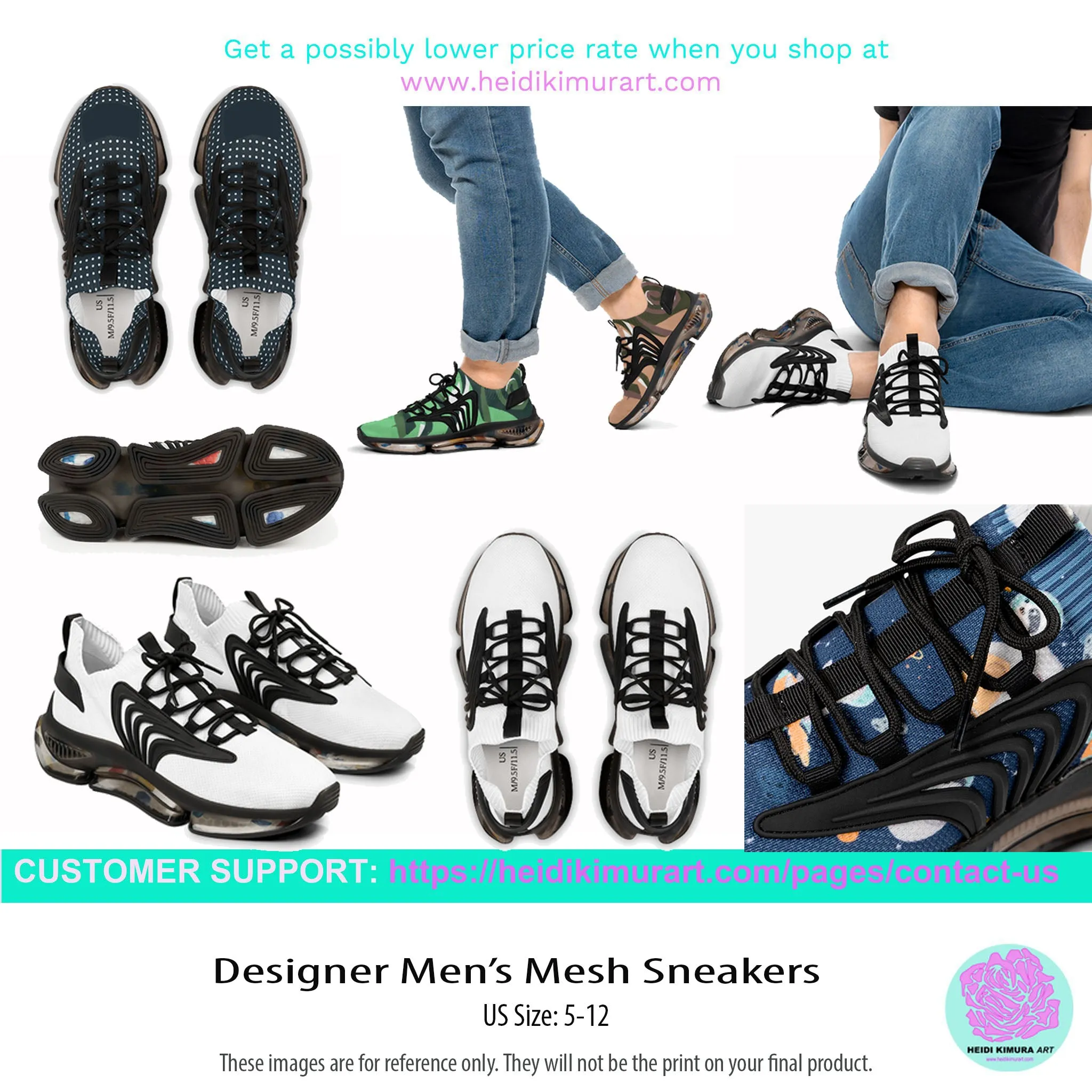 Pink Plaid Men's Mesh Sneakers, Best Pink and Green Plaid Print Men's Sneakers Best Comfy Men's Mesh Sports Sneakers Shoes (US Size: 5-12)