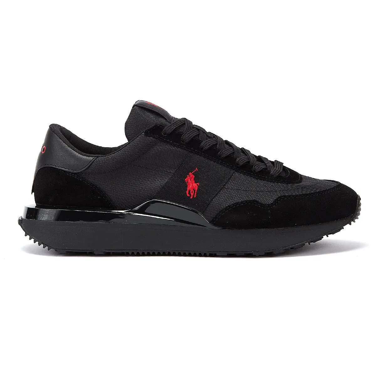 Ralph Lauren Train 89 Triple Mens Black / Red Trainers