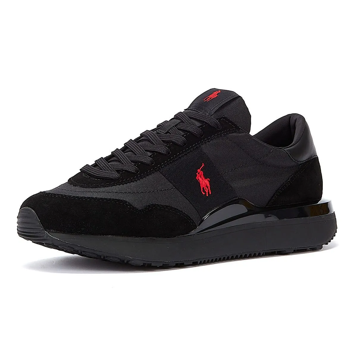 Ralph Lauren Train 89 Triple Mens Black / Red Trainers