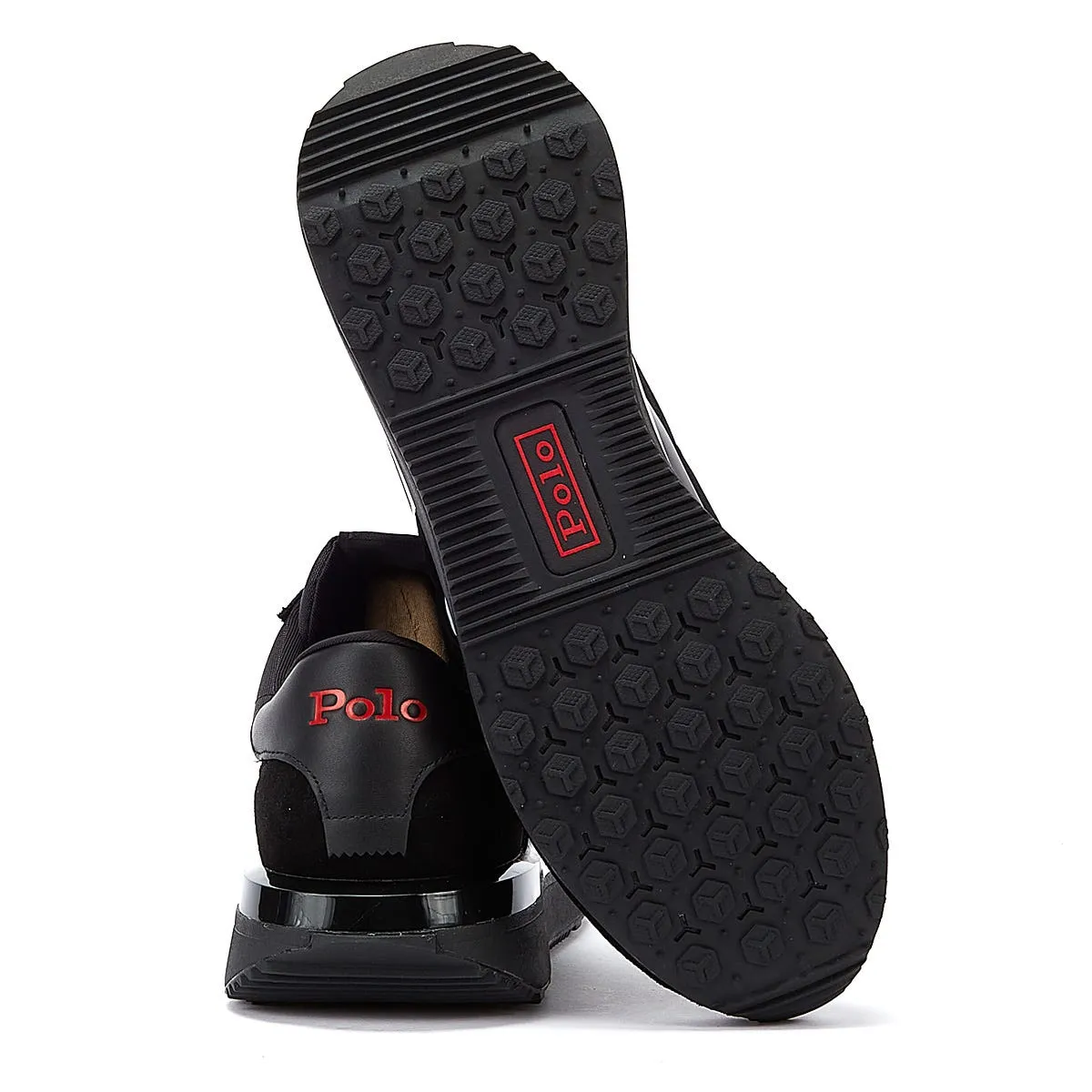 Ralph Lauren Train 89 Triple Mens Black / Red Trainers