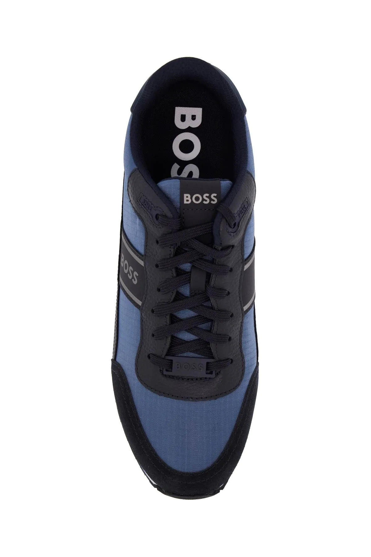 Sneakers Parkour-l_runn_rsmx Blue Technical Fabric And Suede With Tank Sole