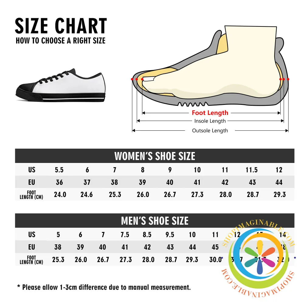 Spring Blossoms Ladies Low Top Canvas Shoes