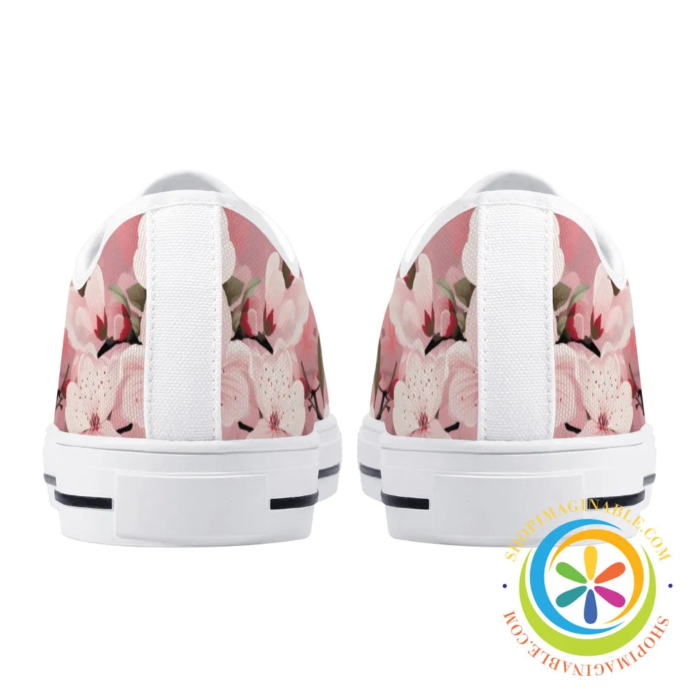 Spring Blossoms Ladies Low Top Canvas Shoes