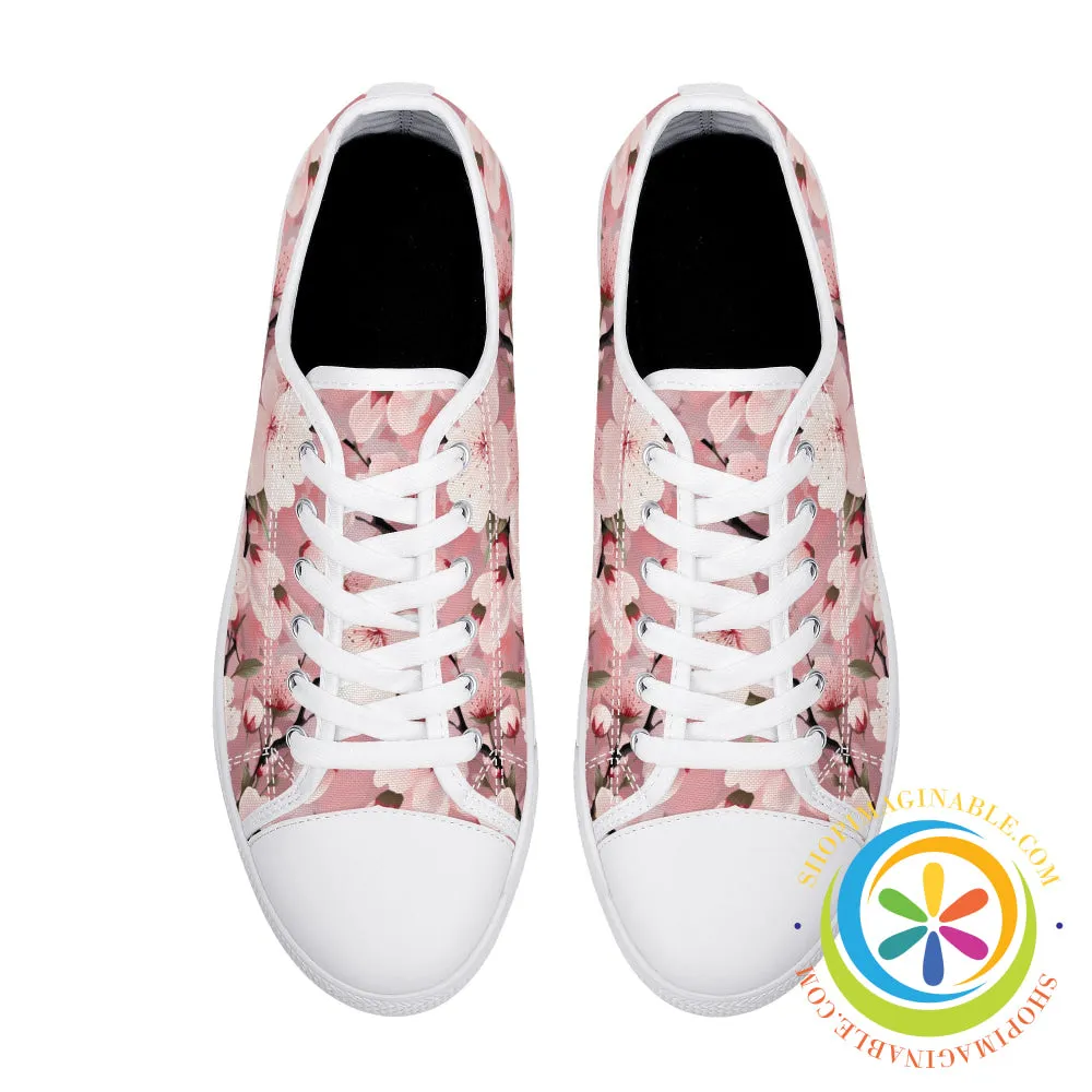 Spring Blossoms Ladies Low Top Canvas Shoes