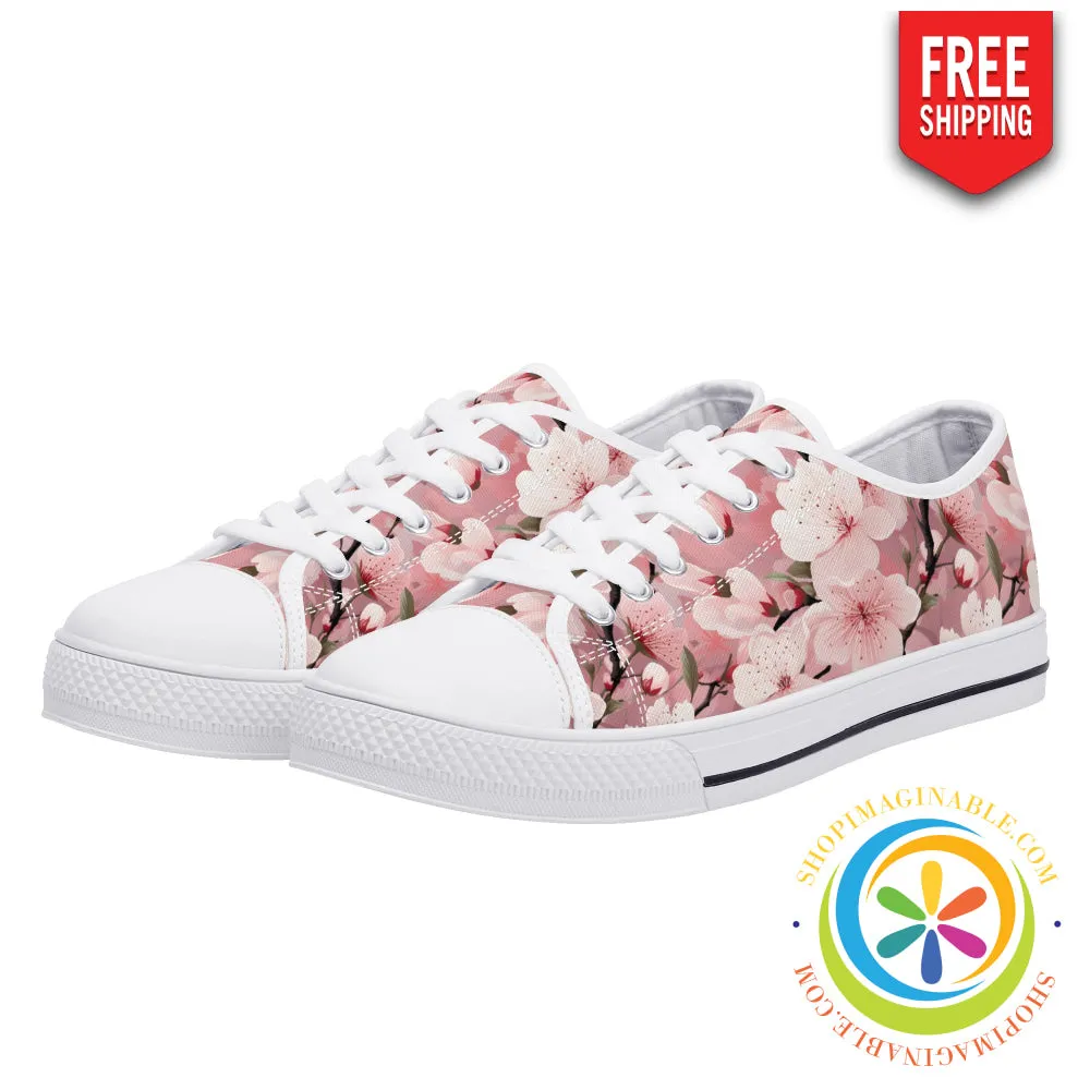Spring Blossoms Ladies Low Top Canvas Shoes