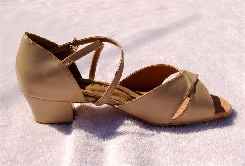 Stephanie Dance Shoes 16002-51X  -  Tan Leather / Two Way Strap