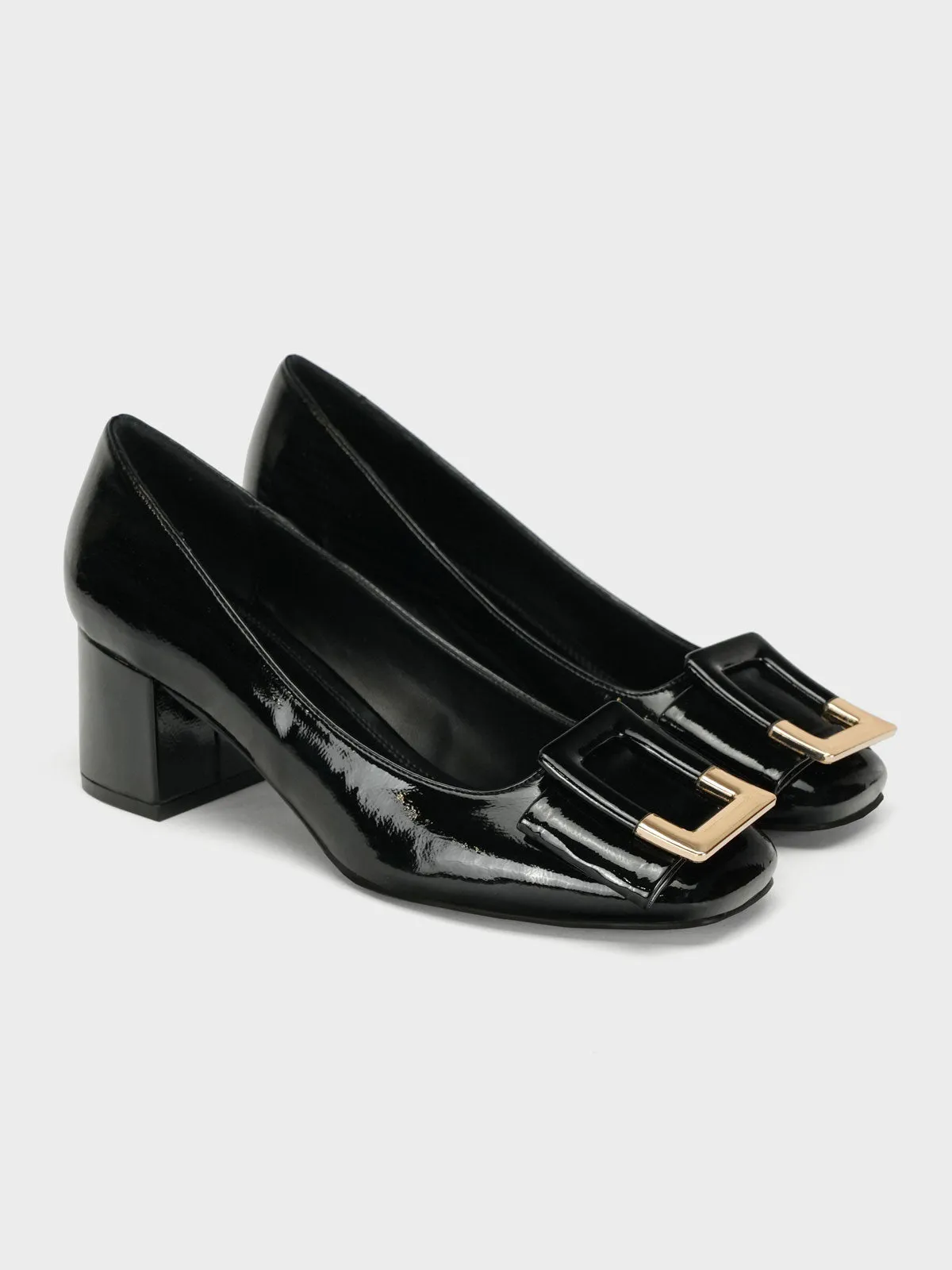 Womens "KAIRO" Chunky Heel Pointy Toe Courts