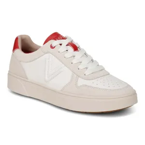 Womens Vionic Kimmie Court in Cream/Red